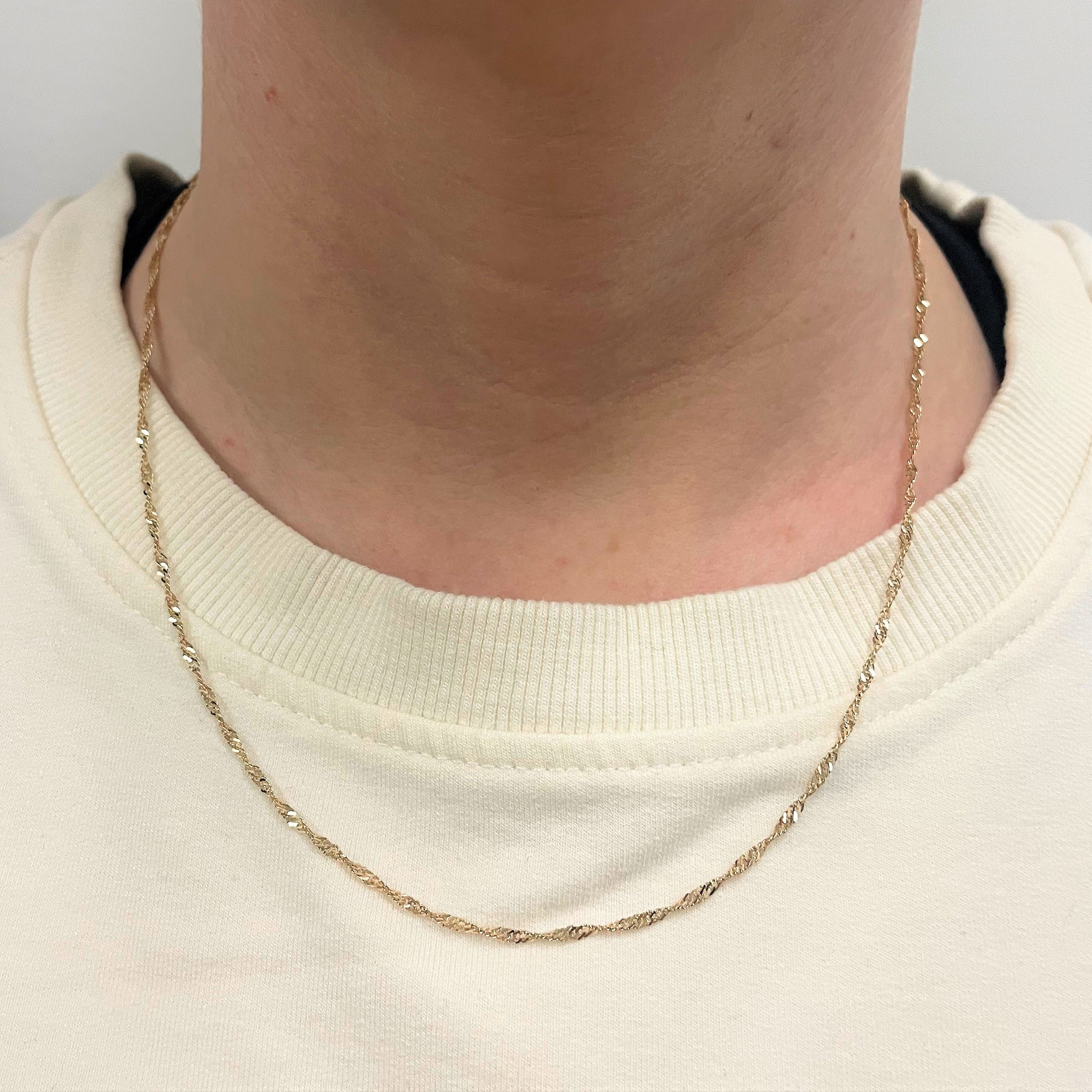10k Yellow Gold Singapore Chain | 18"|