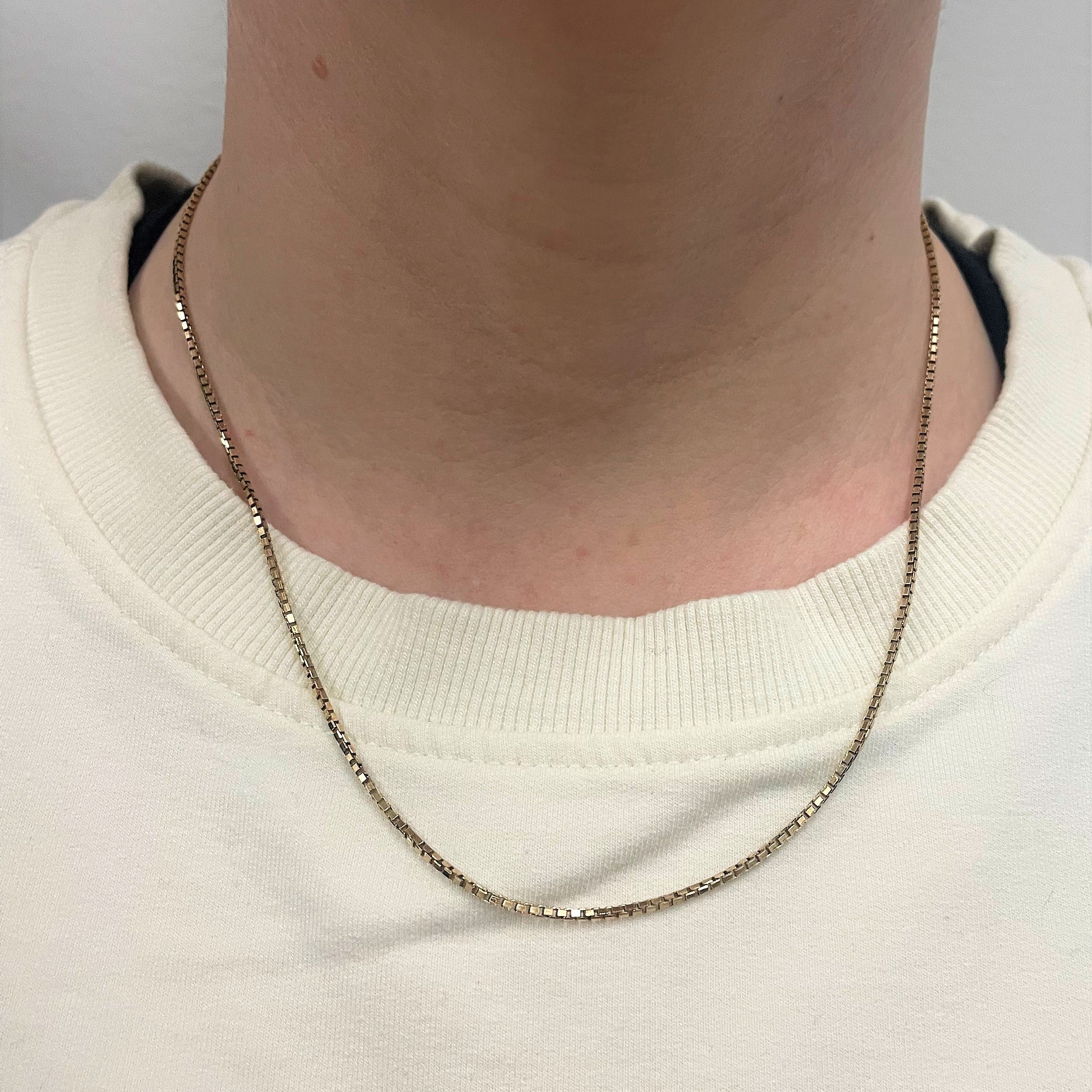 10k Yellow Gold Box Chain | 17"|
