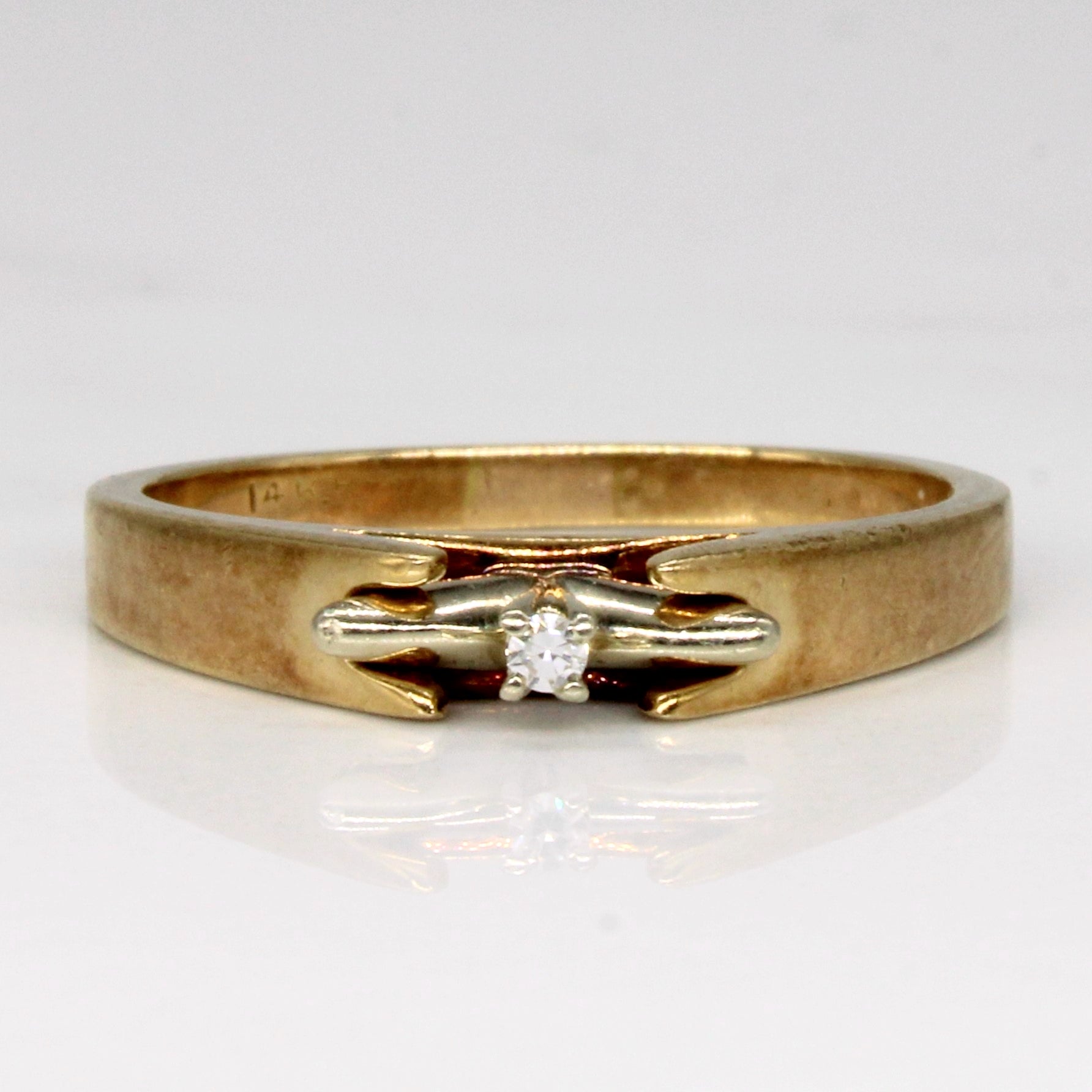 Vintage Solitaire Diamond Ring | 0.02ct | SZ 7.5 |