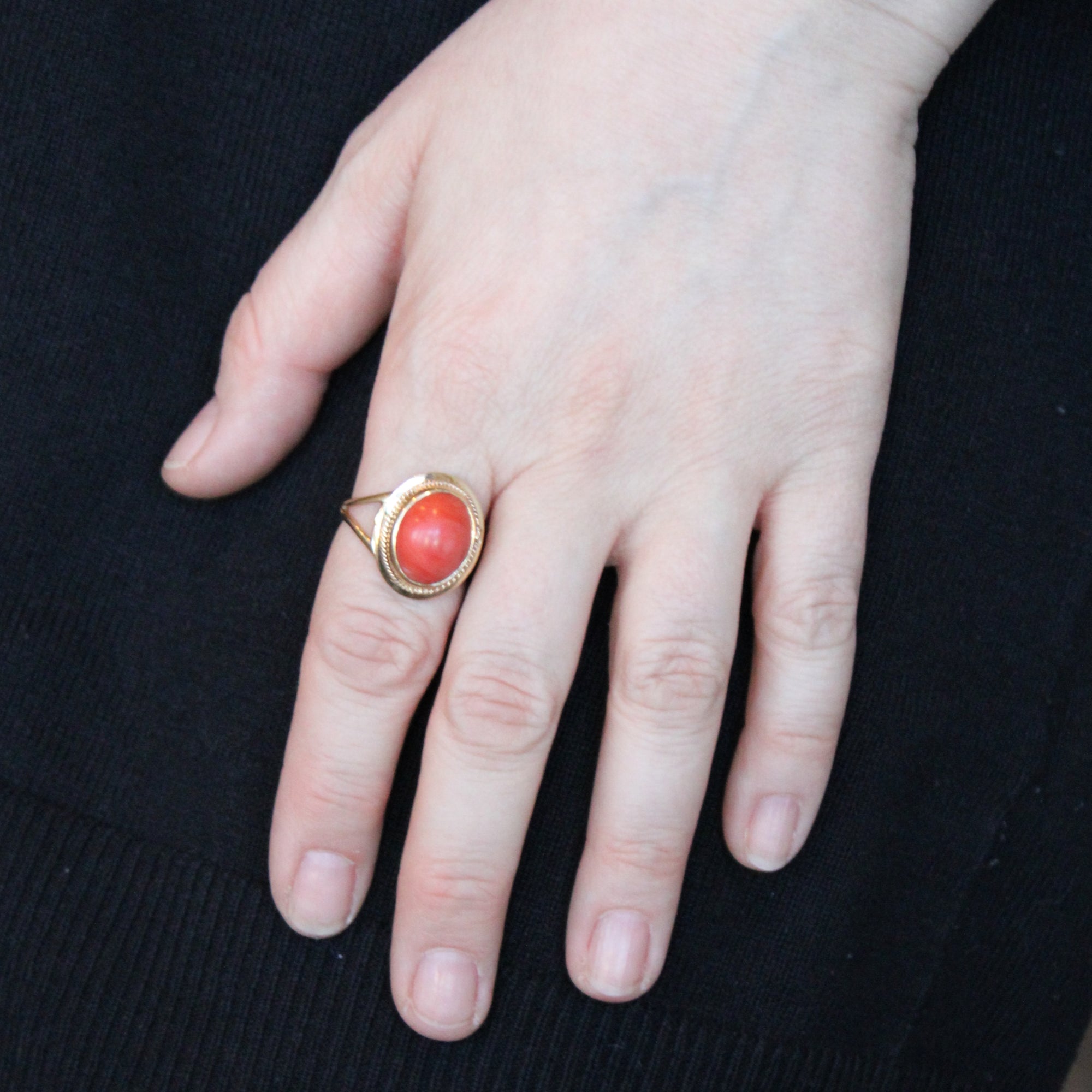 Coral Cocktail Ring | 7.00ct | SZ 9.5 |