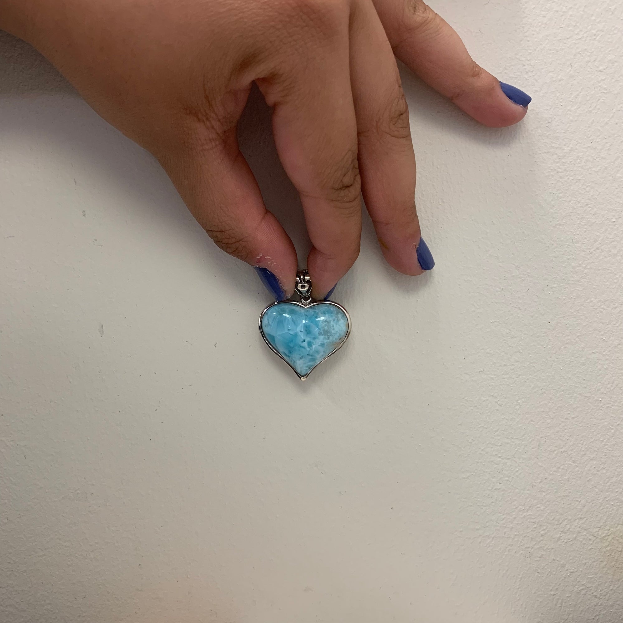 Larimar Heart Pendant | 30.00ct |