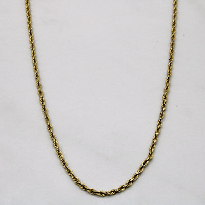 14k Yellow Gold Rope Chain | 22