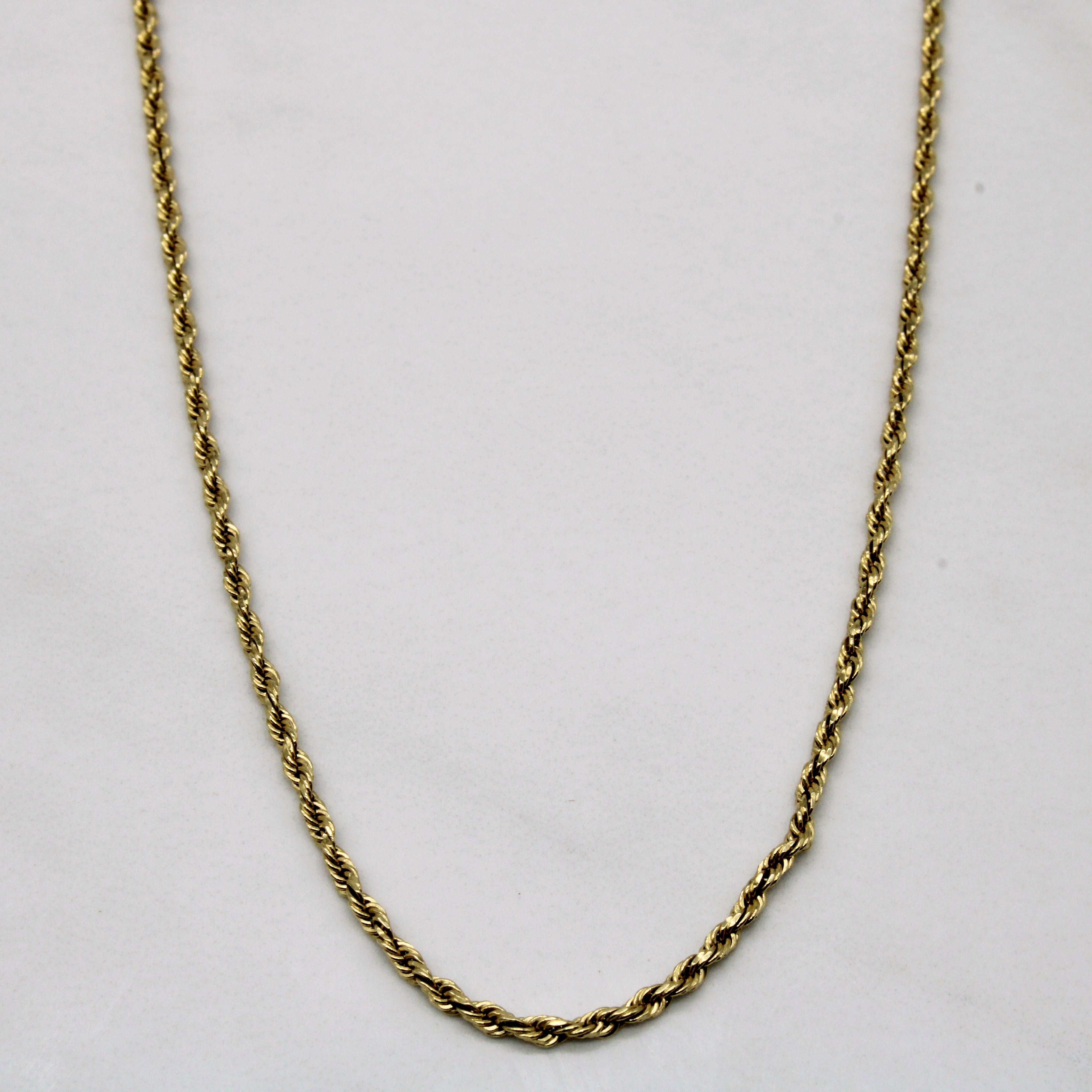 14k Yellow Gold Rope Chain | 22" |