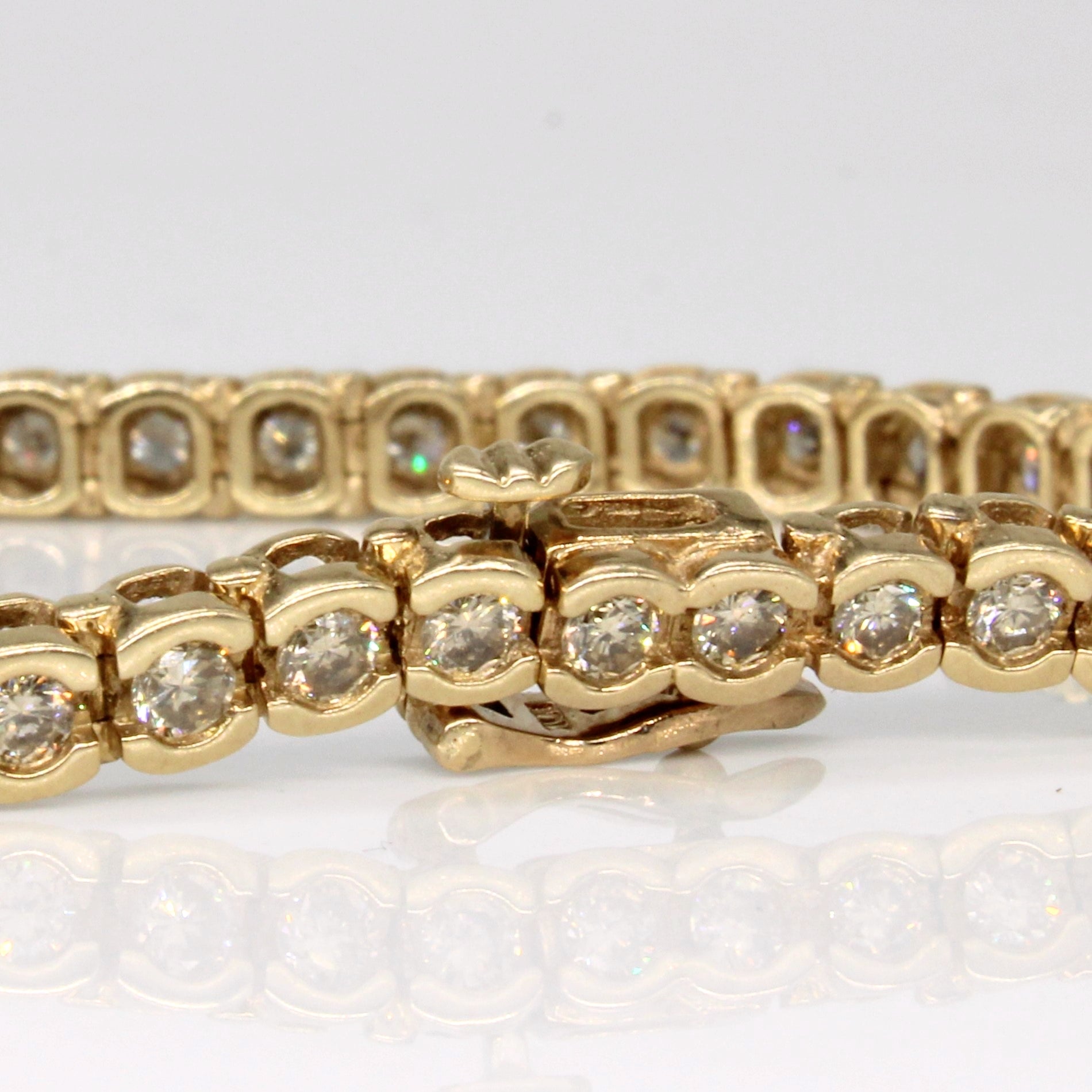 Bracelet de tennis en diamants | 3,80 ct | 7,5 po | 