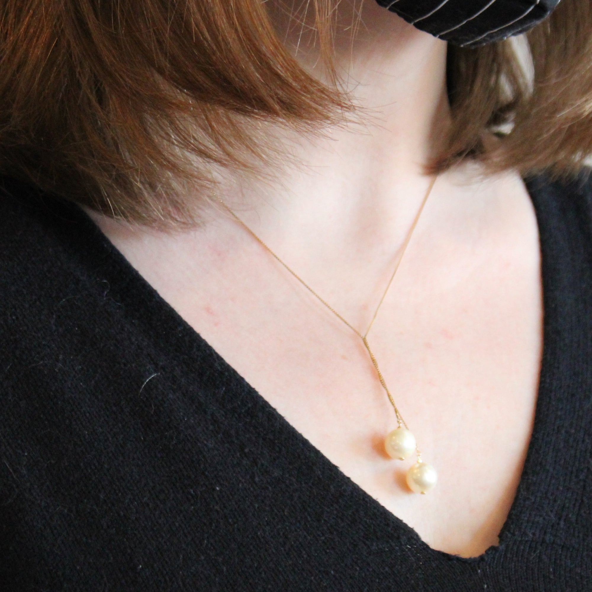 Pearl Lariat Style Necklace | 17