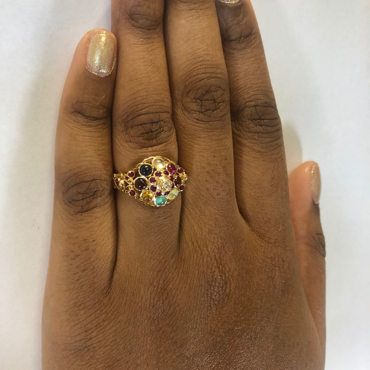 Bague Princesse de Siam Multi-Pierres | 1,35 ct | Taille 8 | 