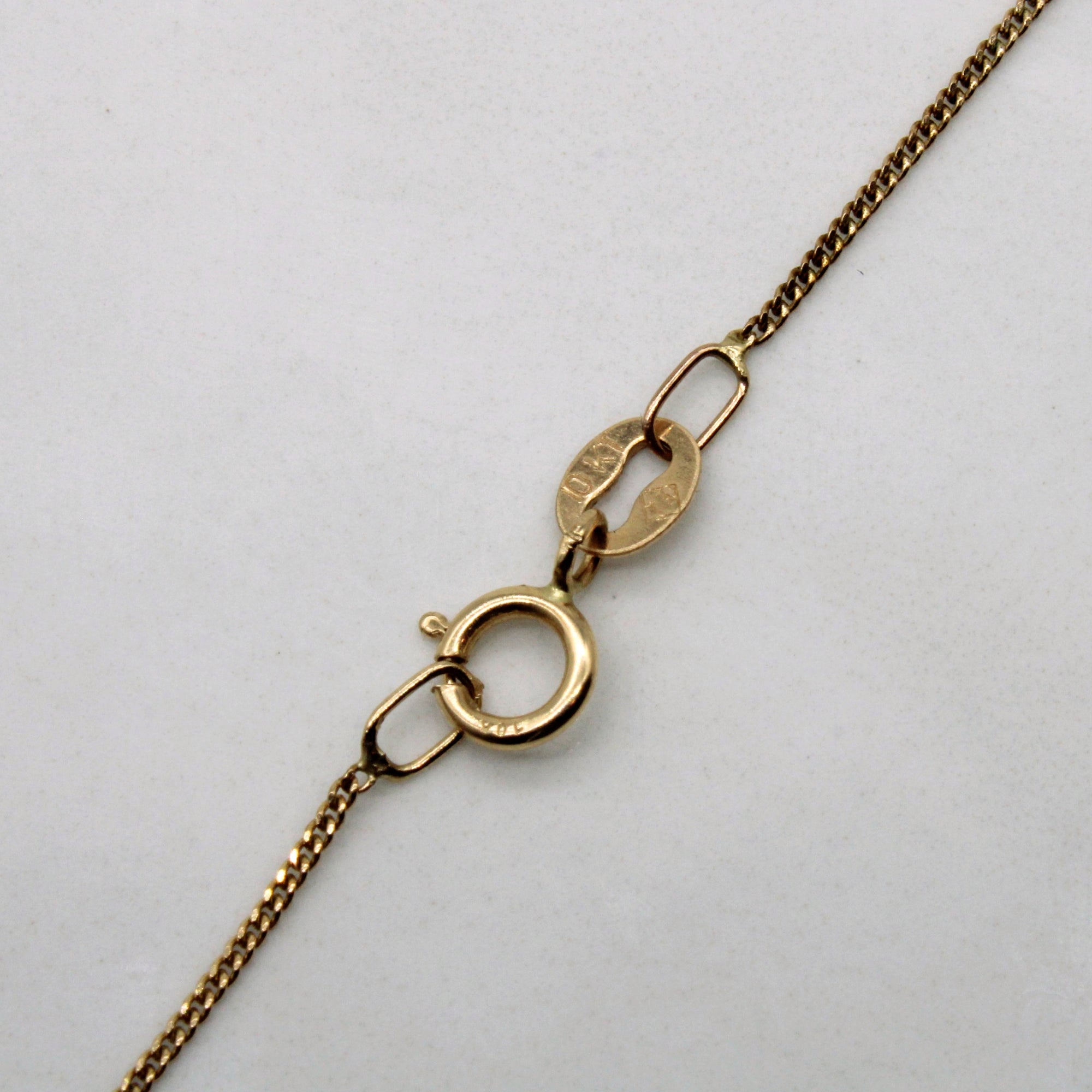 14k Yellow Gold Curb Chain | 18