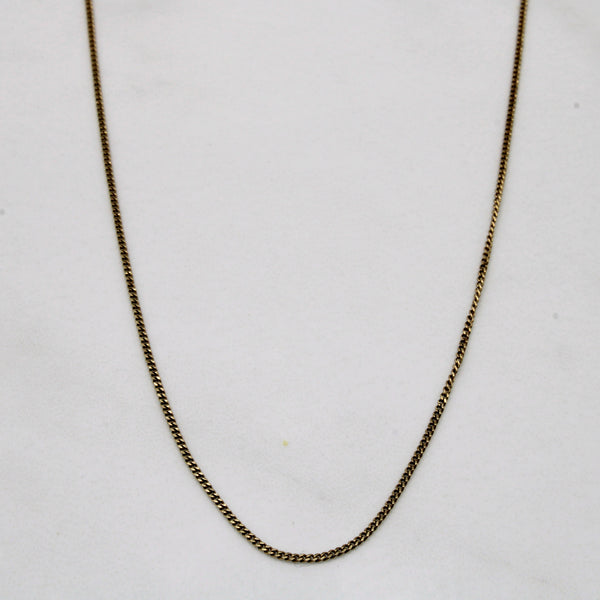 10k Yellow Gold Curb Chain | 16