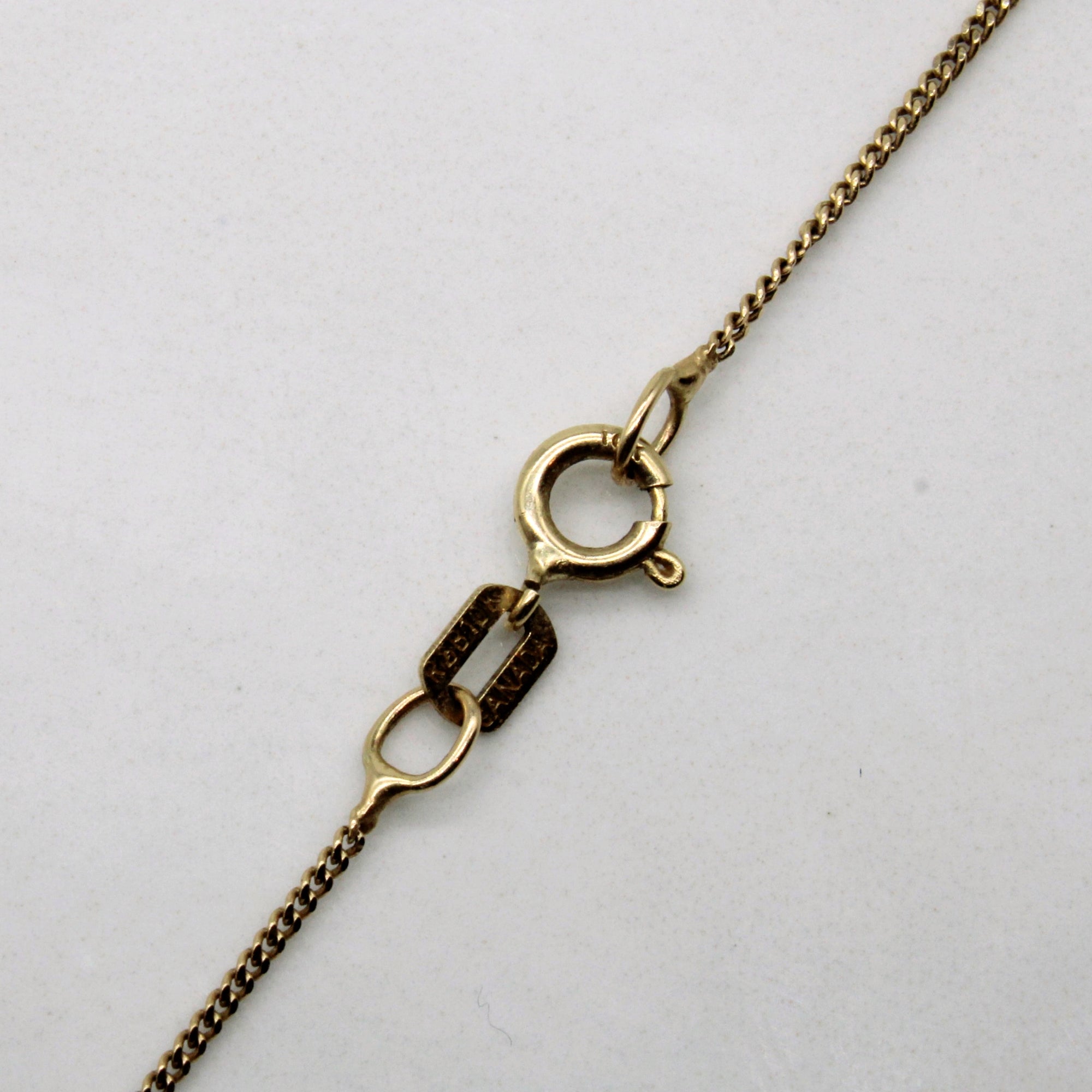 10k Yellow Gold Curb Chain | 16