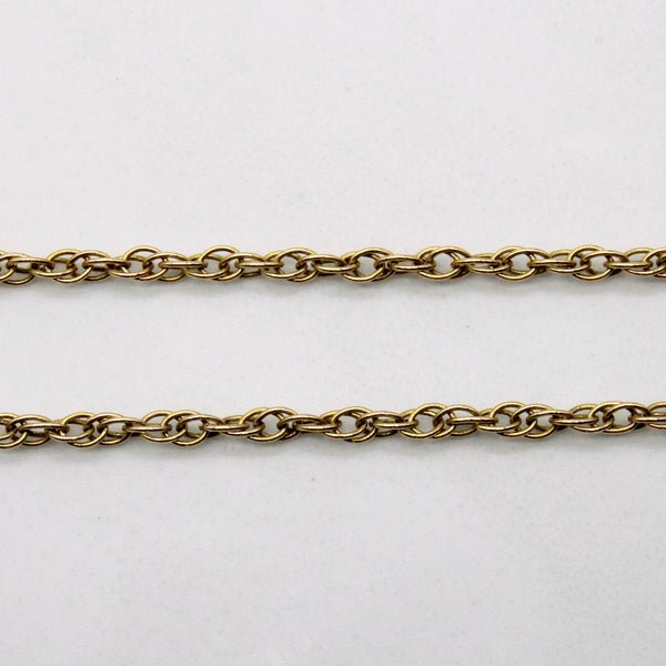 14k Yellow Gold Prince of Wales Chain | 16