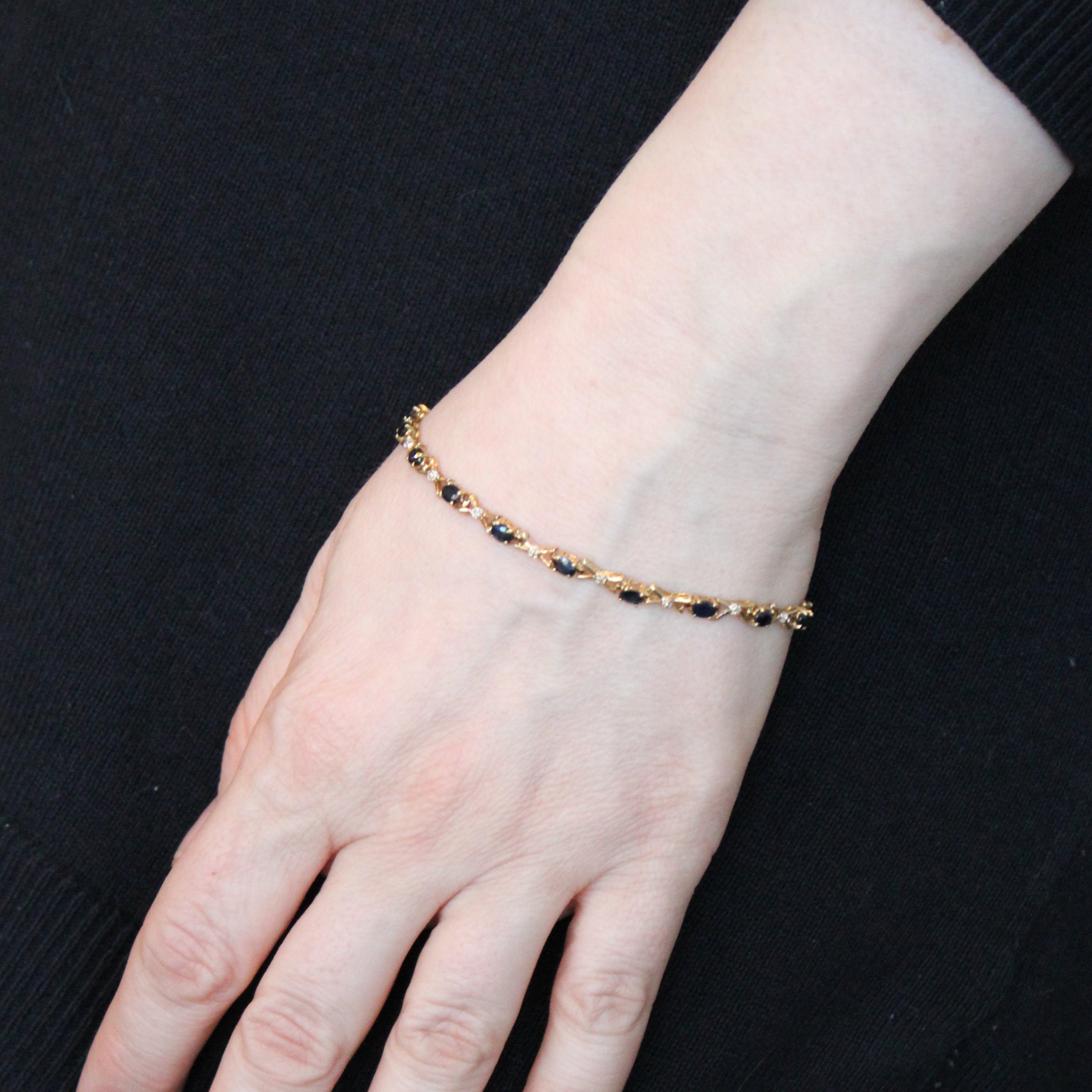 Sapphire & Diamond Gemstone Bracelet | 2.40ctw, 0.04ctw | 7.5" |