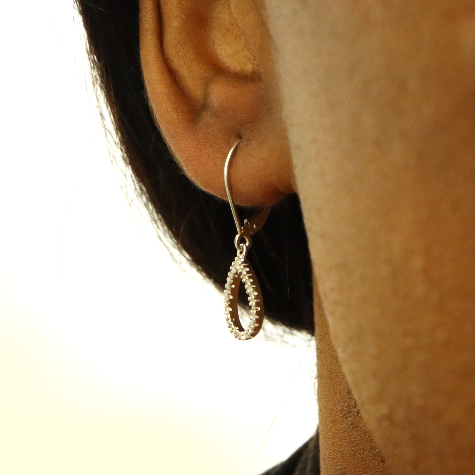 Diamond Tear Drop Earrings | 0.10ctw |