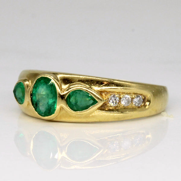 Emerald & Diamond Ring | 0.63ctw, 0.06ctw | SZ 6.5 |