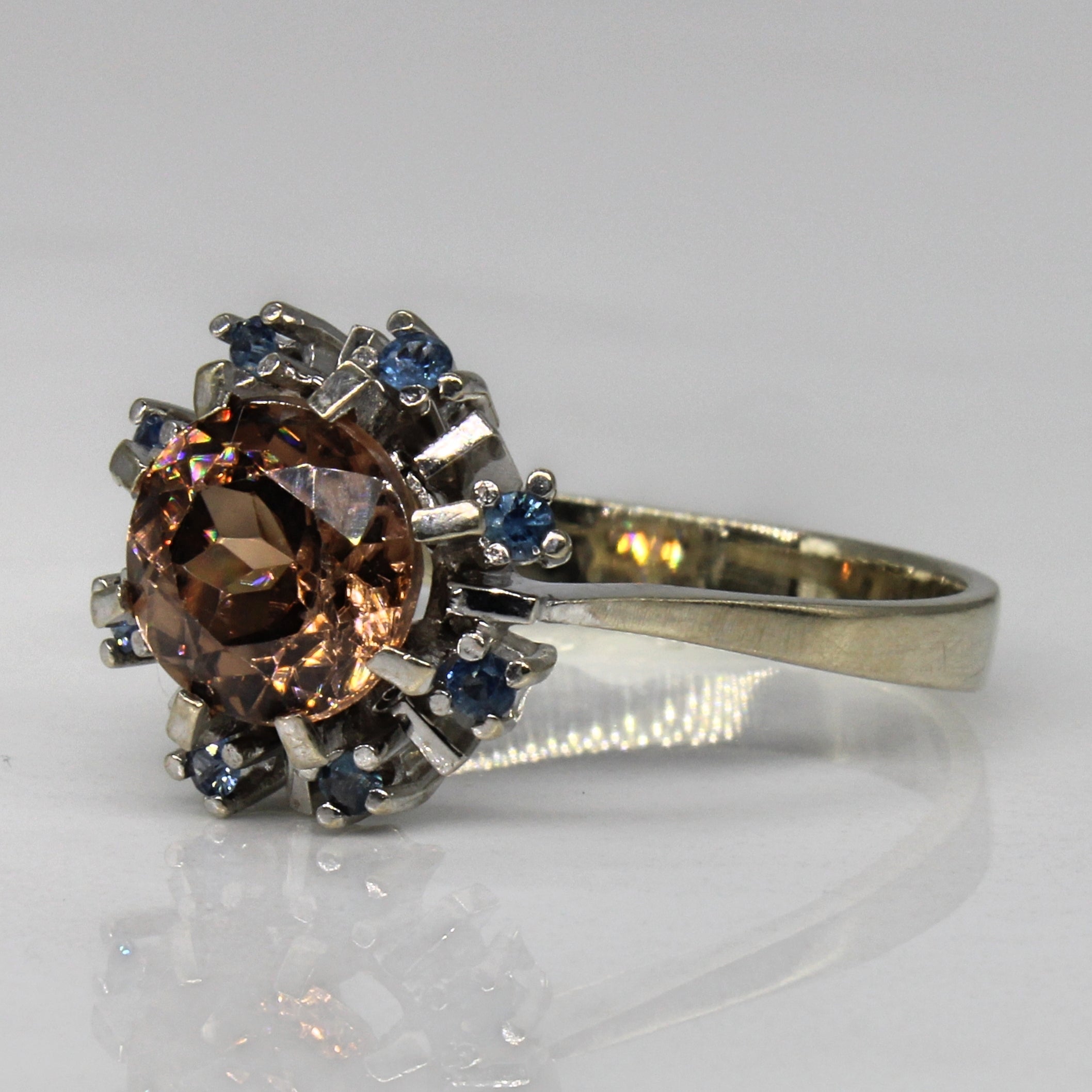 Zircon & Sapphire Cocktail Ring | 3.01ct, 0.16ctw | SZ 10.5 |