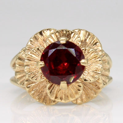 Synthetic Ruby Cocktail Ring | 2.20ct | SZ 7.25 |
