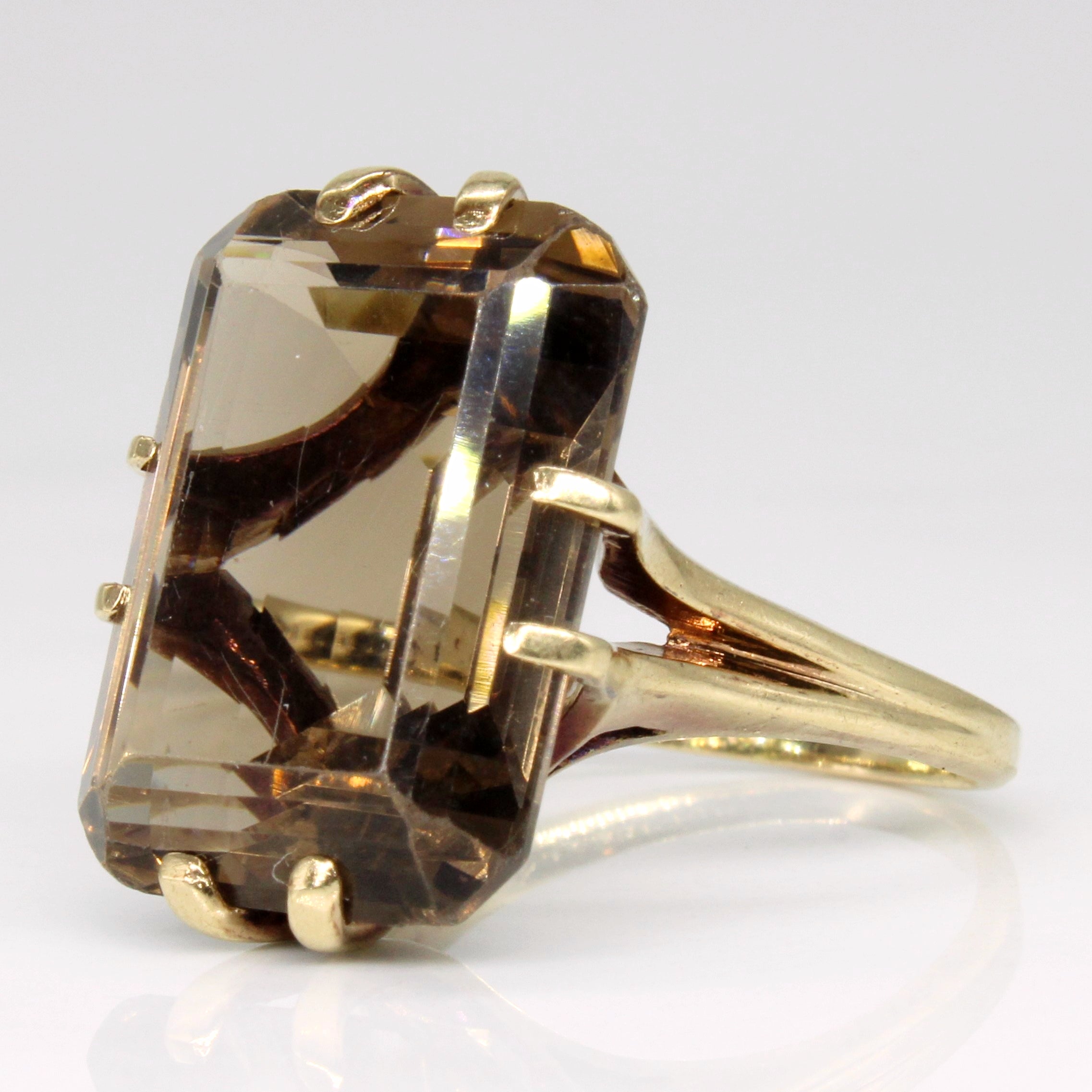 Smoky Quartz Cocktail Ring | 12.25ct | SZ 5.75 |