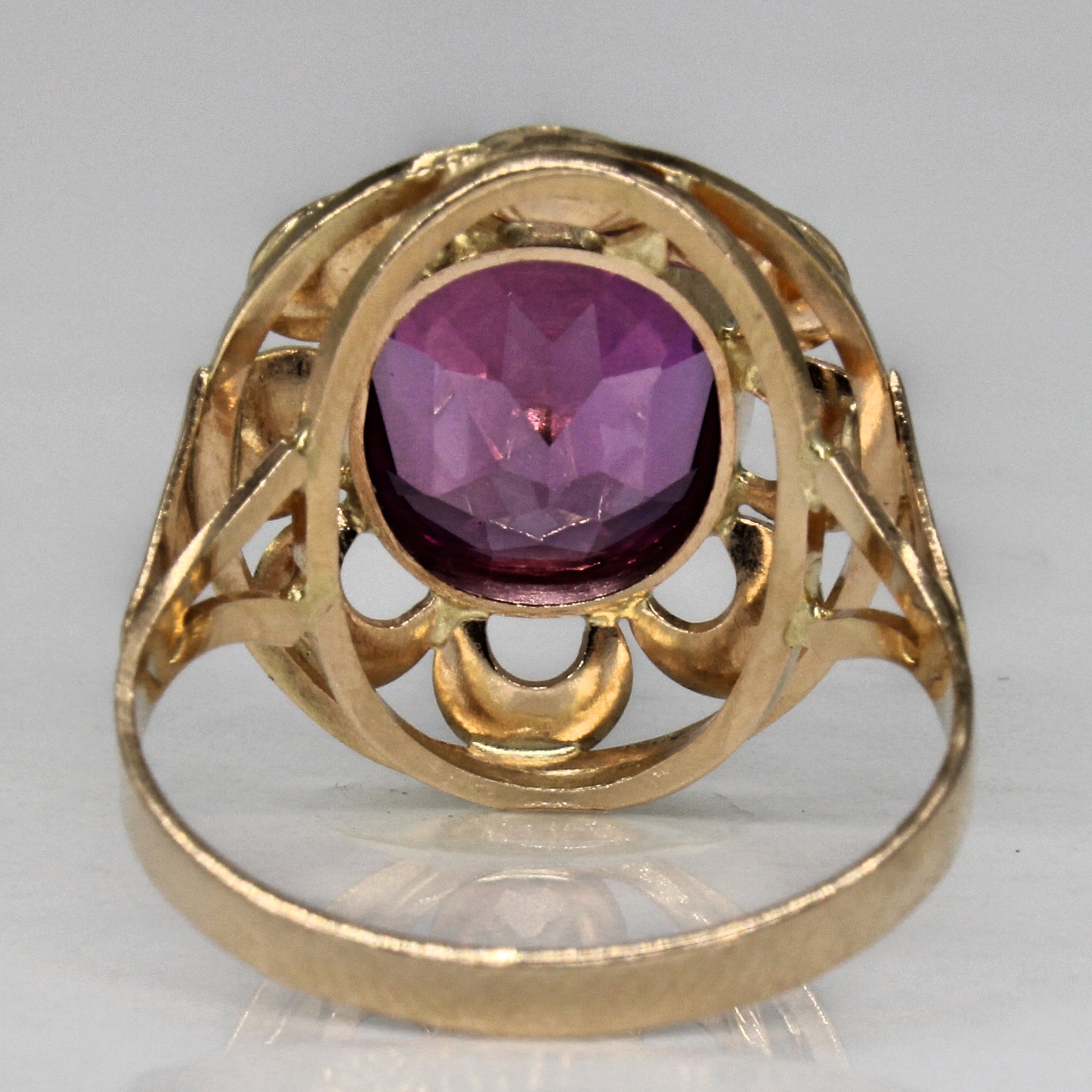 Synthetic Pink Sapphire Cocktail Ring | 5.50ct | SZ 8.25 |