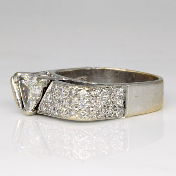 Trillion Cut Diamond Ring | 0.75ctw | SZ 5.5 |