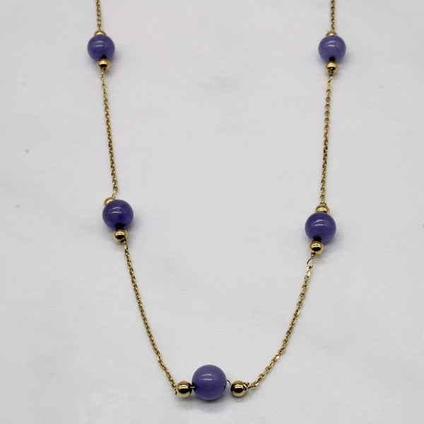 Dyed Quartz Bead Necklace | 9.00ctw | 18