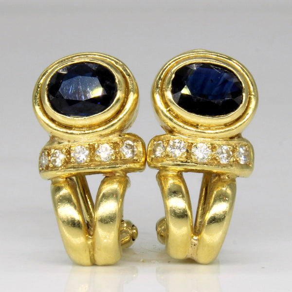 Sapphire & Diamond Earrings | 1.50ctw, 0.20ctw |