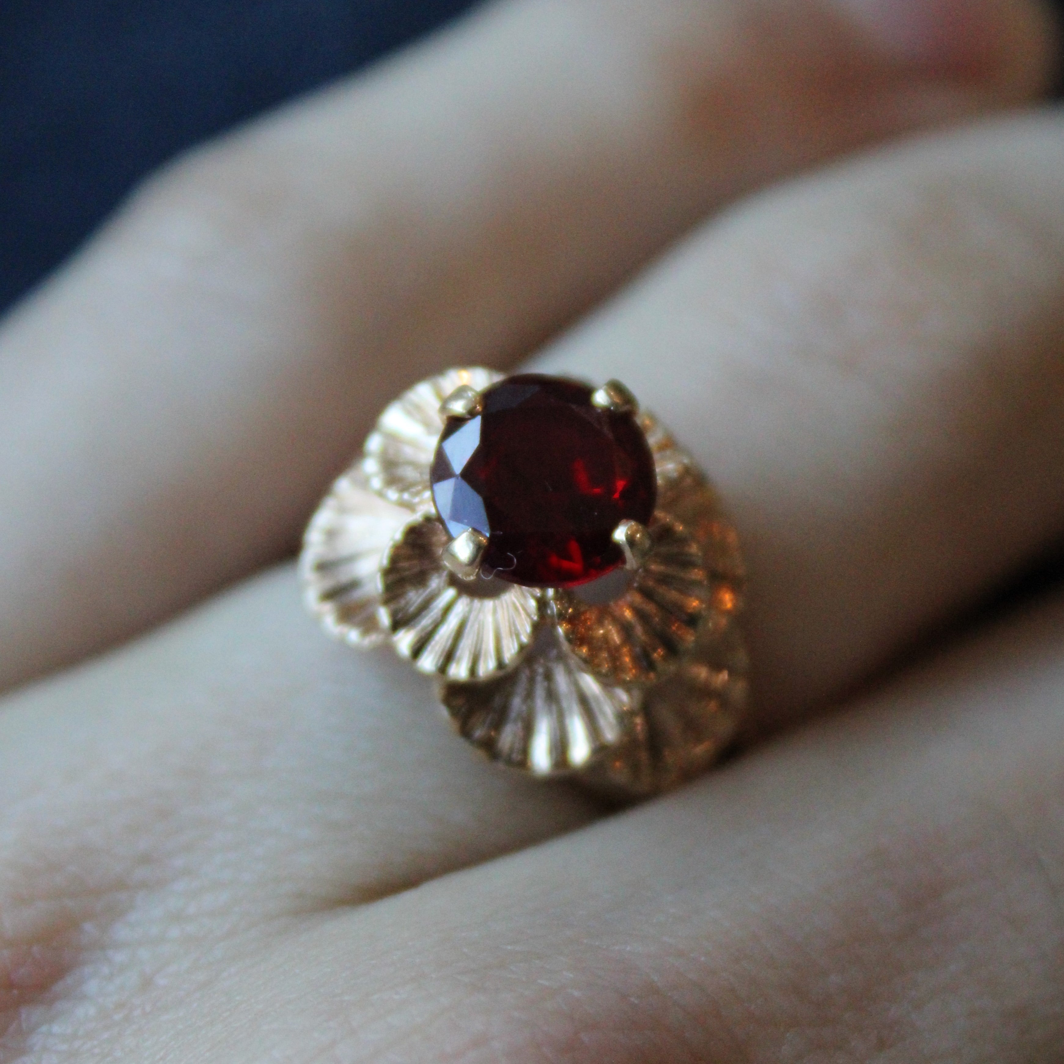 Synthetic Ruby Cocktail Ring | 2.20ct | SZ 7.25 |