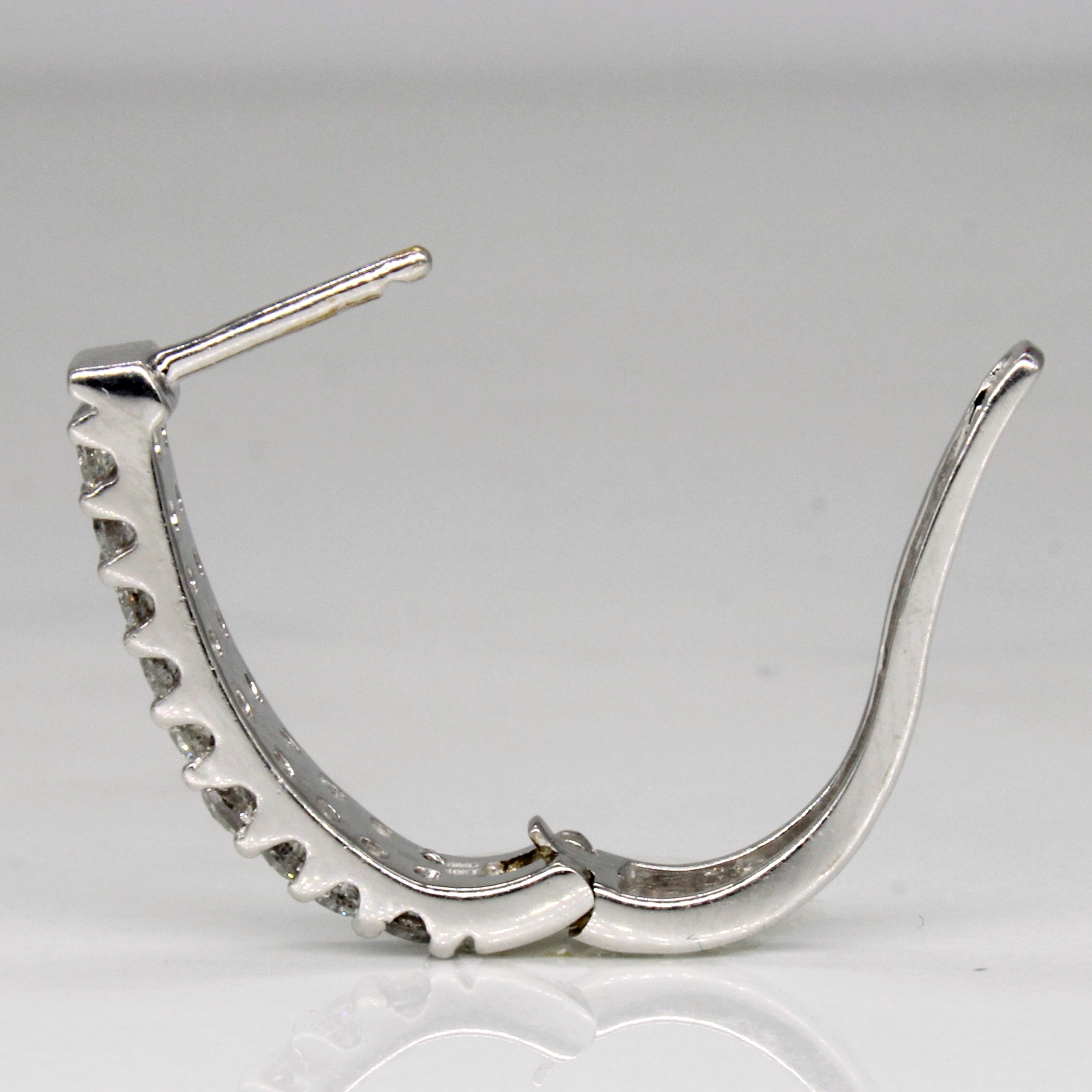 Boucles d'oreilles créoles diamantées | 1,00 ct | 