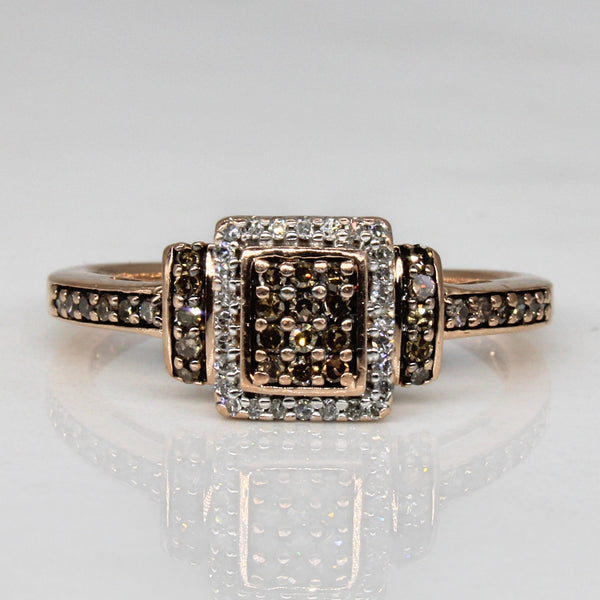 Chocolate Diamond Cluster Ring | 0.25ctw | SZ 6 |