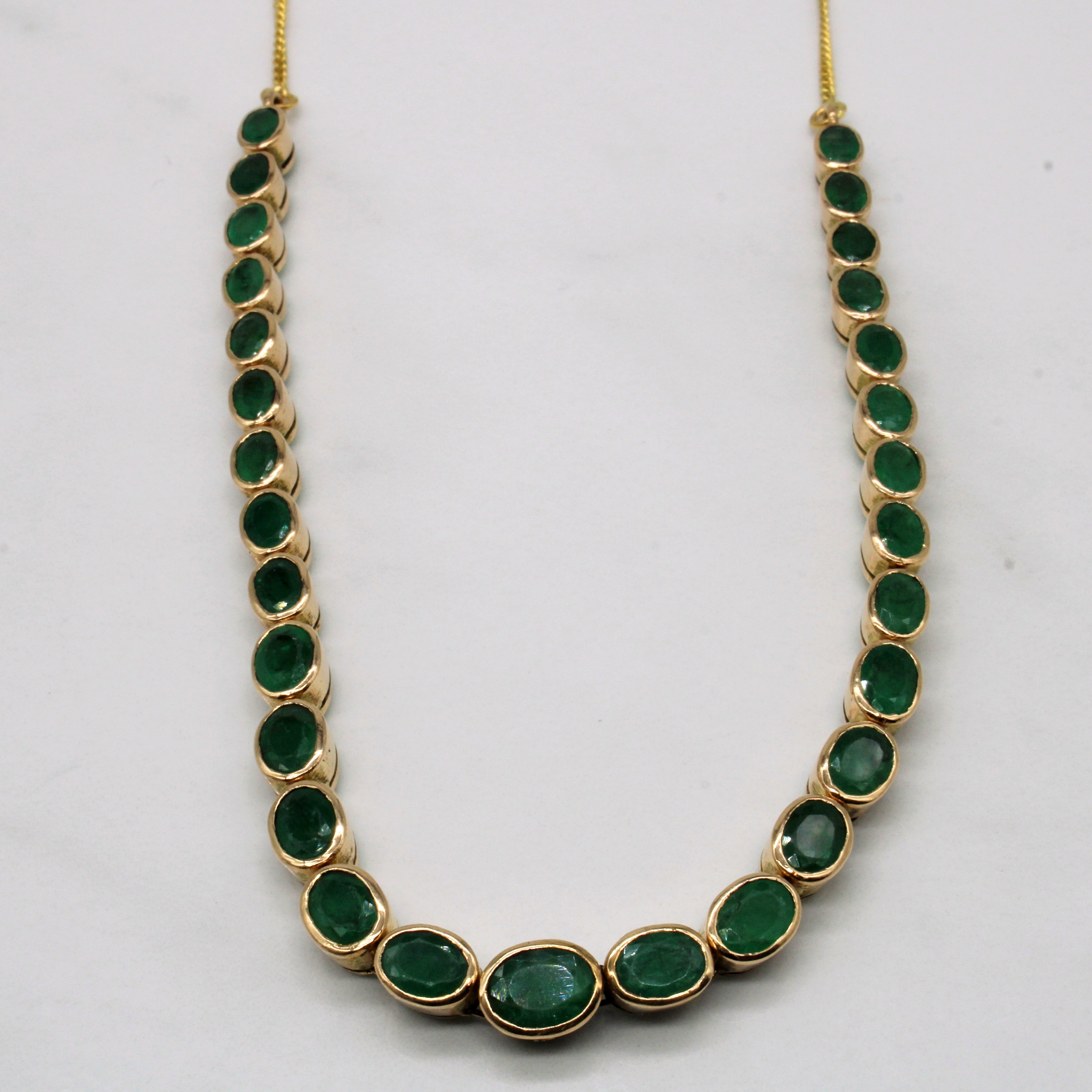 Emerald Necklace | 12.75ctw | 17" |