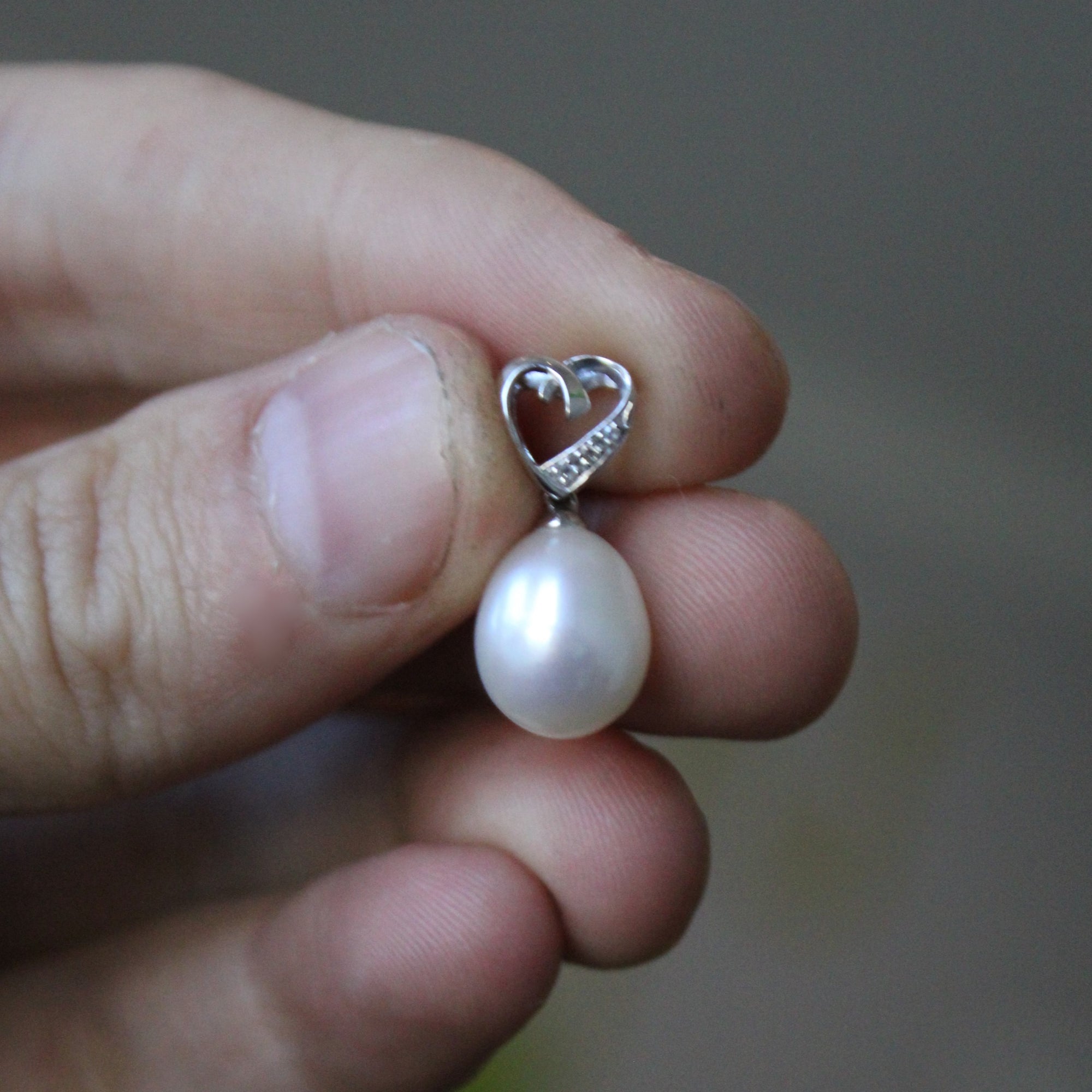 Pearl & Diamond Heart Pendant | 0.02ctw |
