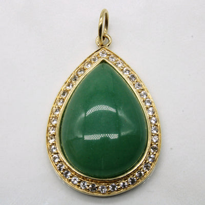 Quartzite & Topaz Pendant | 19.50ct, 0.50ctw |