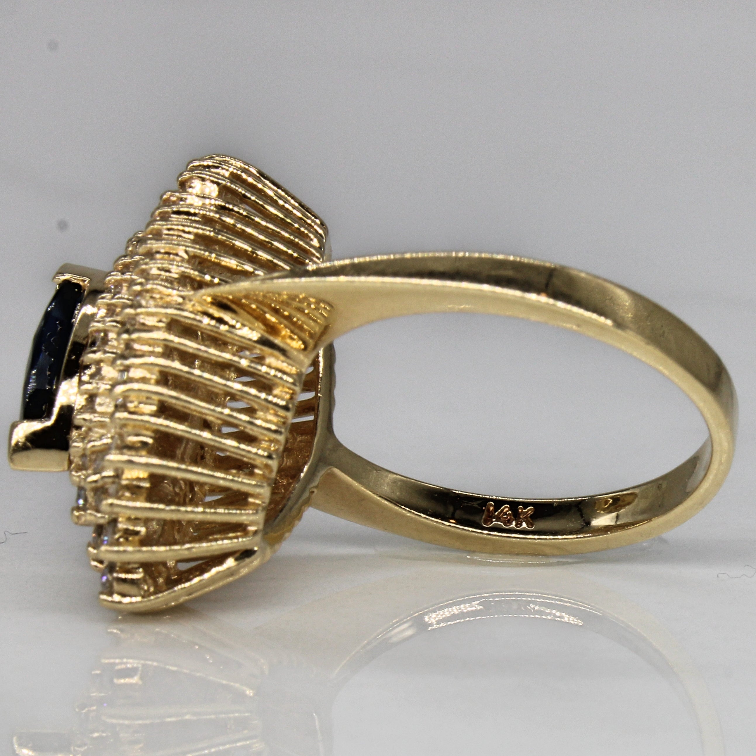 Diamond & Sapphire Ballerina Ring | 1.00ctw, 0.75ct | SZ 7 |