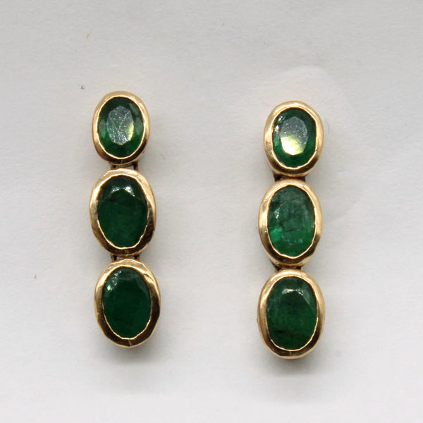 Emerald Drop Earrings | 1.90ctw |