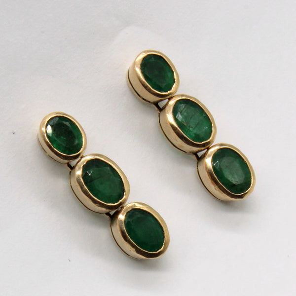 Emerald Drop Earrings | 1.90ctw |