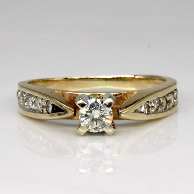 High Set Diamond Engagement Ring | 0.24ctw | SZ 4.5 |