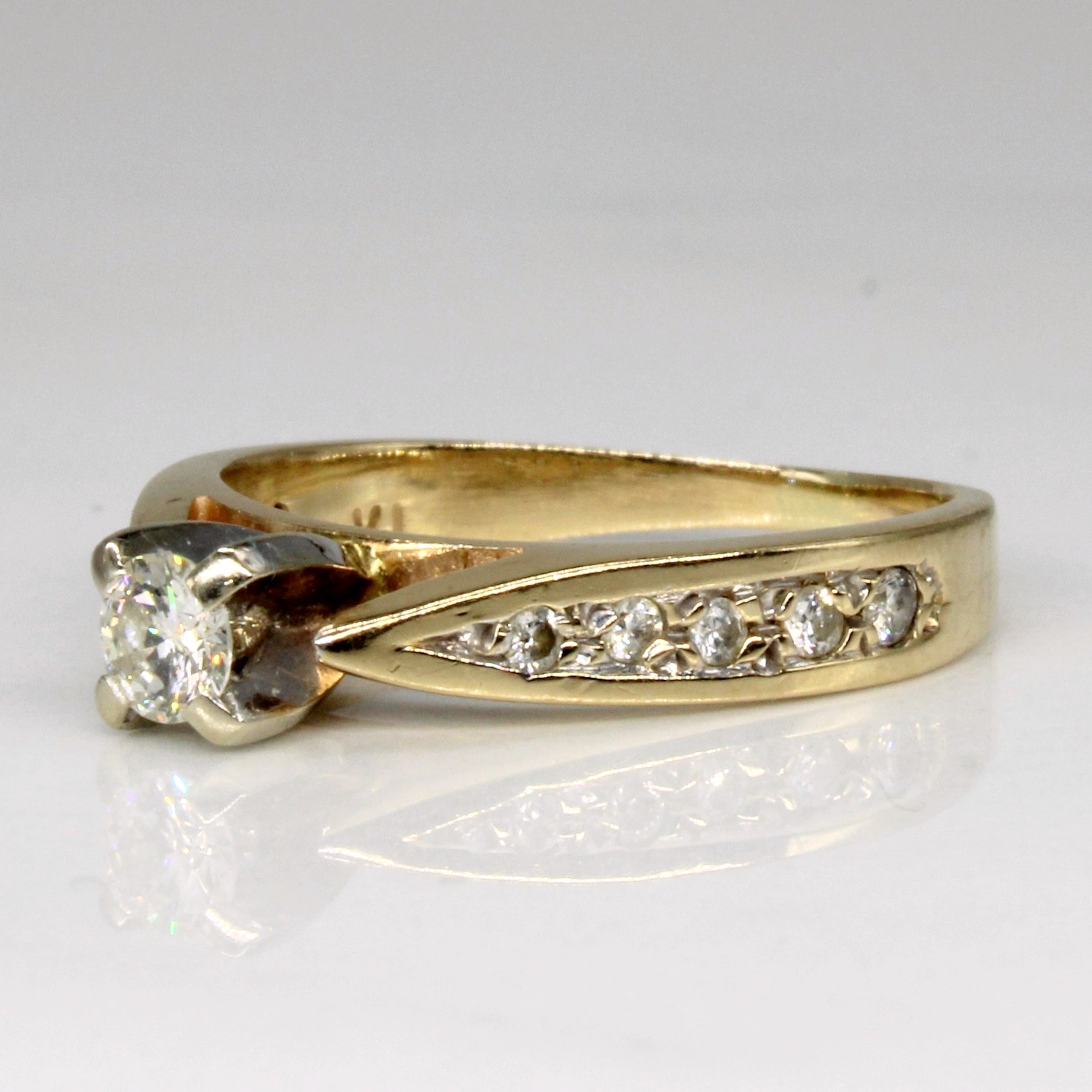 High Set Diamond Engagement Ring | 0.24ctw | SZ 4.5 |