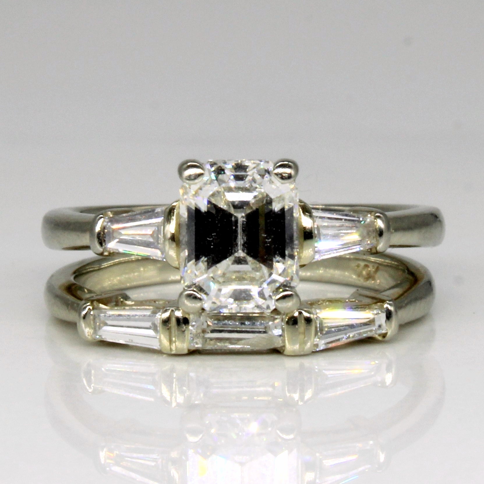 Diamond Wedding Ring Set | 1.25ctw, 0.19ctw | SZ 3.5 |