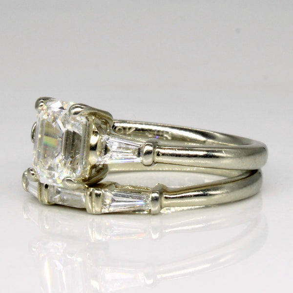 Diamond Wedding Ring Set | 1.25ctw, 0.19ctw | SZ 3.5 |