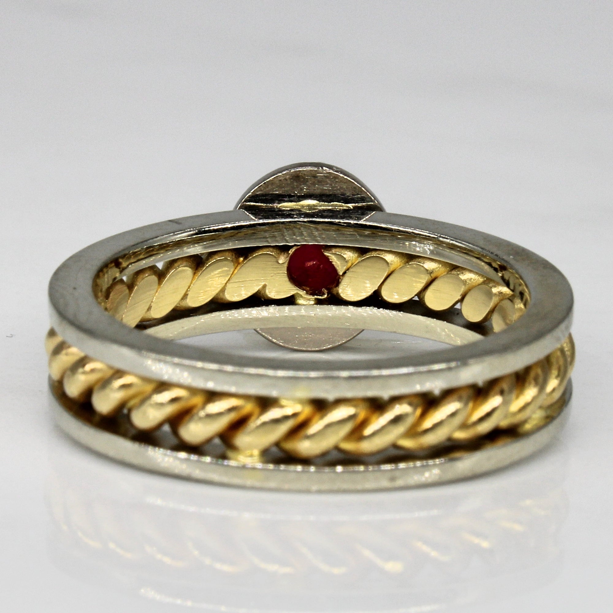 Ruby & Diamond Braided Ring | 0.85ct, 0.08ctw | SZ 7.5 |