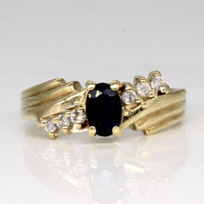 Sapphire & Diamond Waterfall Ring | 0.45ct, 0.09ctw | SZ 6.75 |