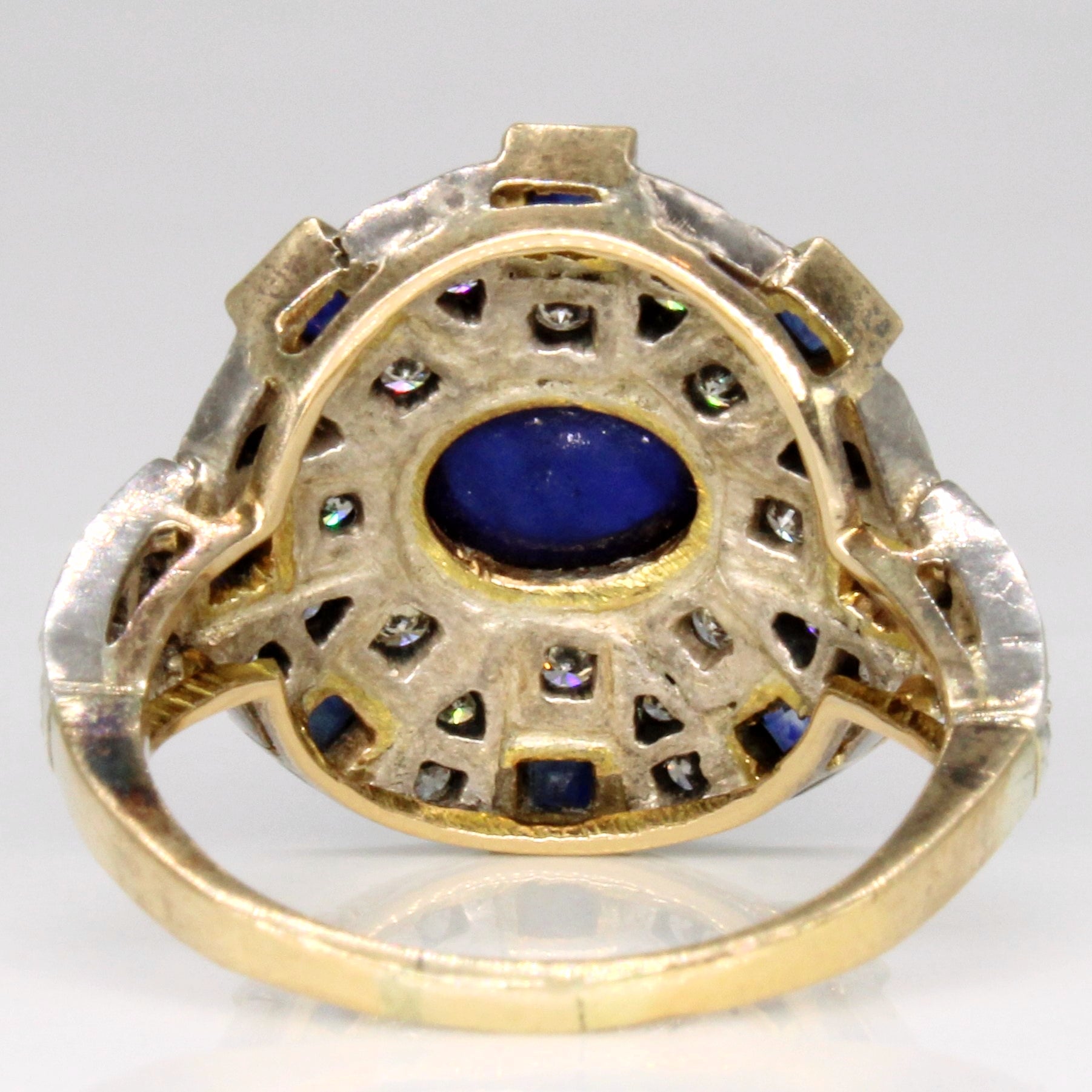 Sapphire & Diamond Art Deco Style Ring | 1.35ctw, 0.26ctw | SZ 5.5 |