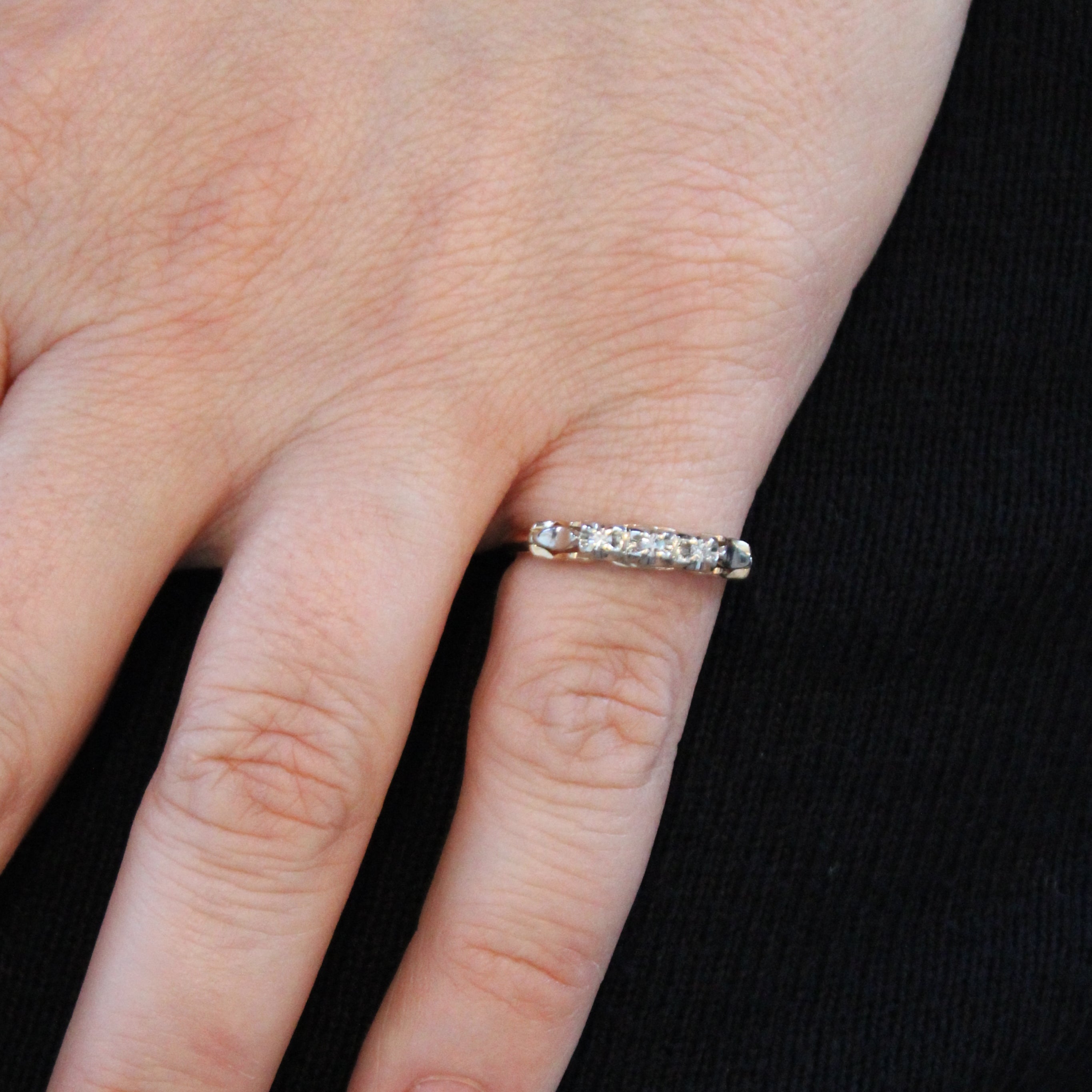 Diamond Three Stone Band | 0.06ctw | SZ 6.5 |