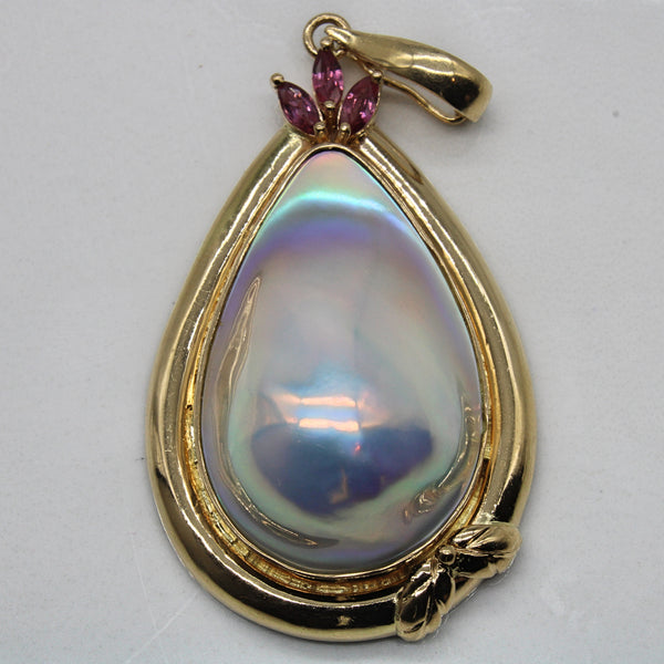 Mabé Pearl & Ruby Pendant | 0.45ct |
