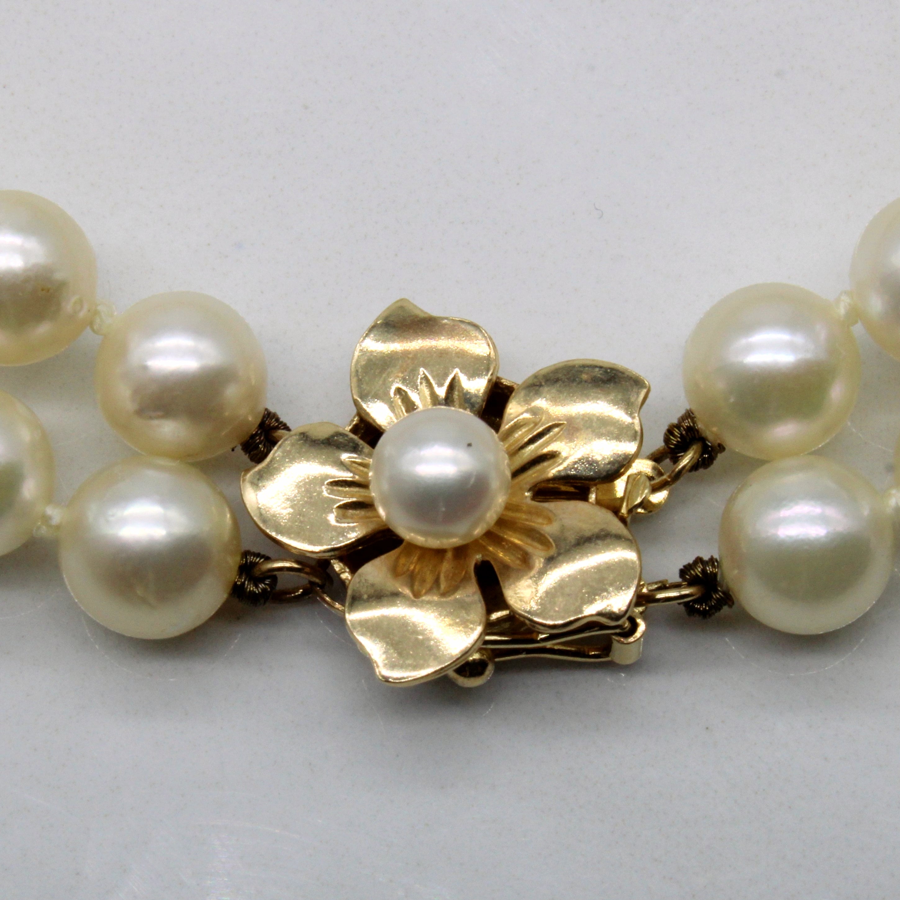 Flower Pearl Bracelet | 7.5" |