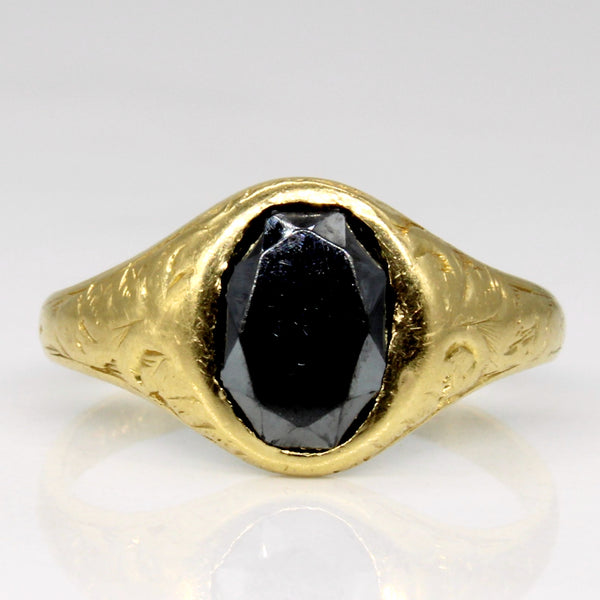 'Birks' Ornate Hematite Ring | 1.20ct | SZ 5.25 |