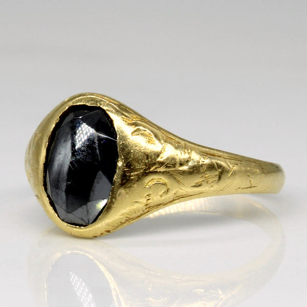 Birks' Ornate Hematite Ring | 1.20ct | SZ 5.25 |