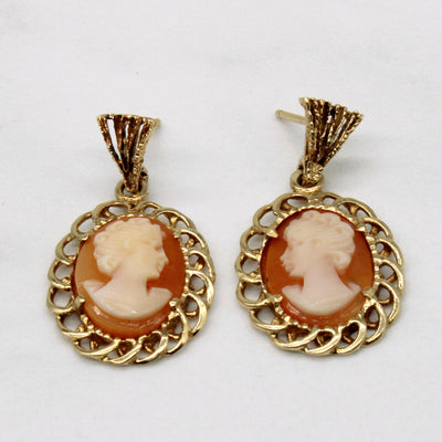 Shell Cameo Drop Earrings | 2.00ctw |