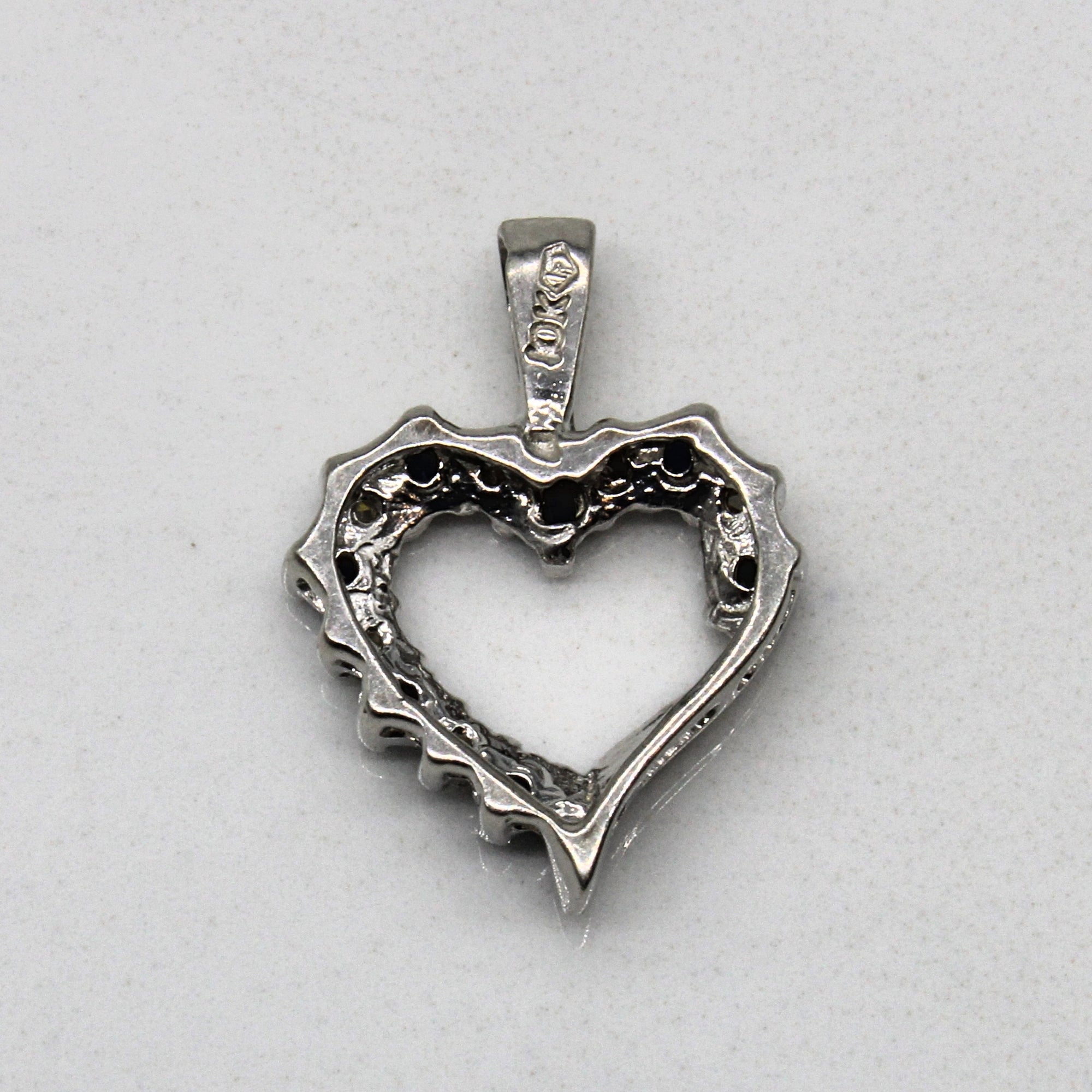 Sapphire & Diamond Heart Pendant | 0.14ctw, 0.06ctw |