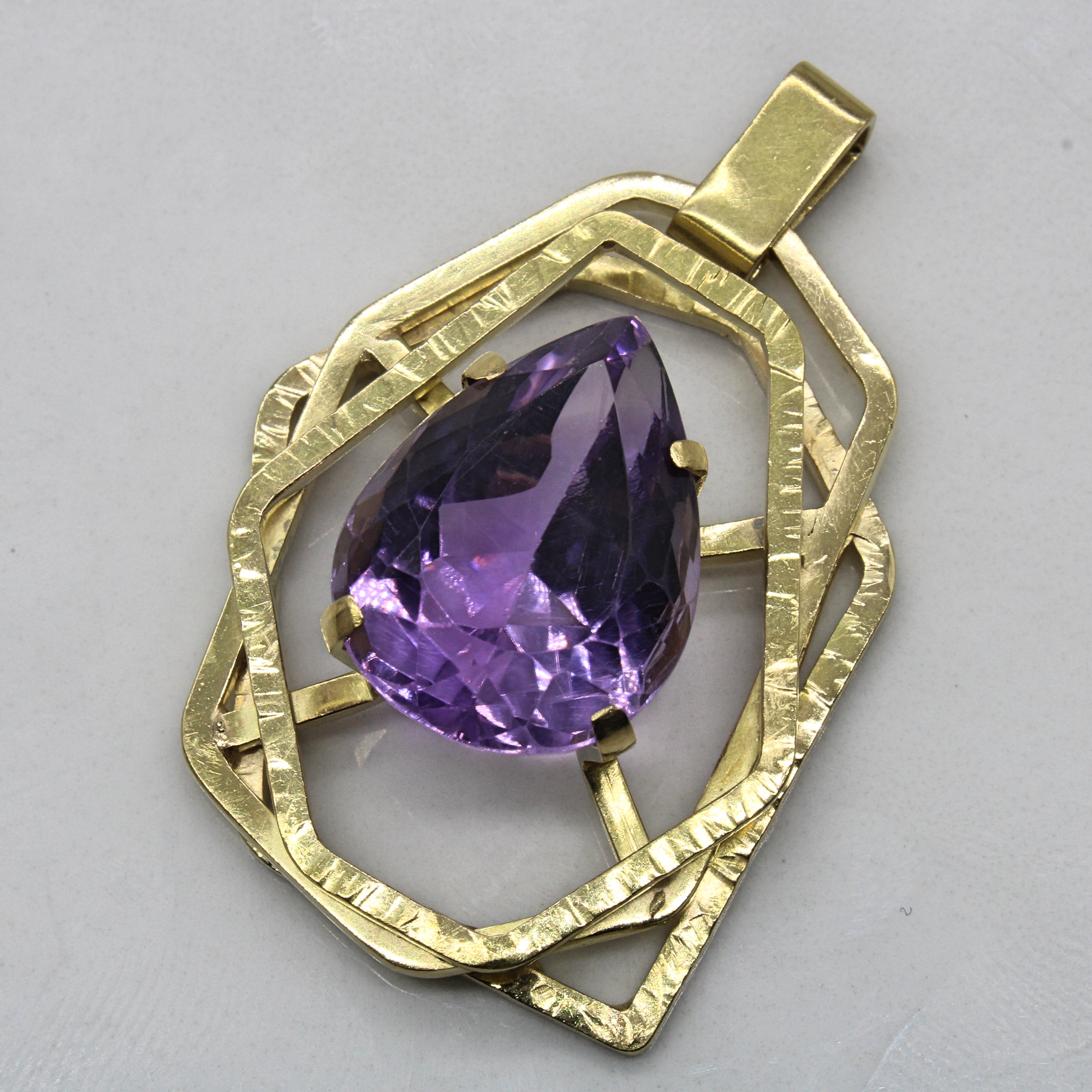 Abstract Amethyst Pendant | 15.25ct |