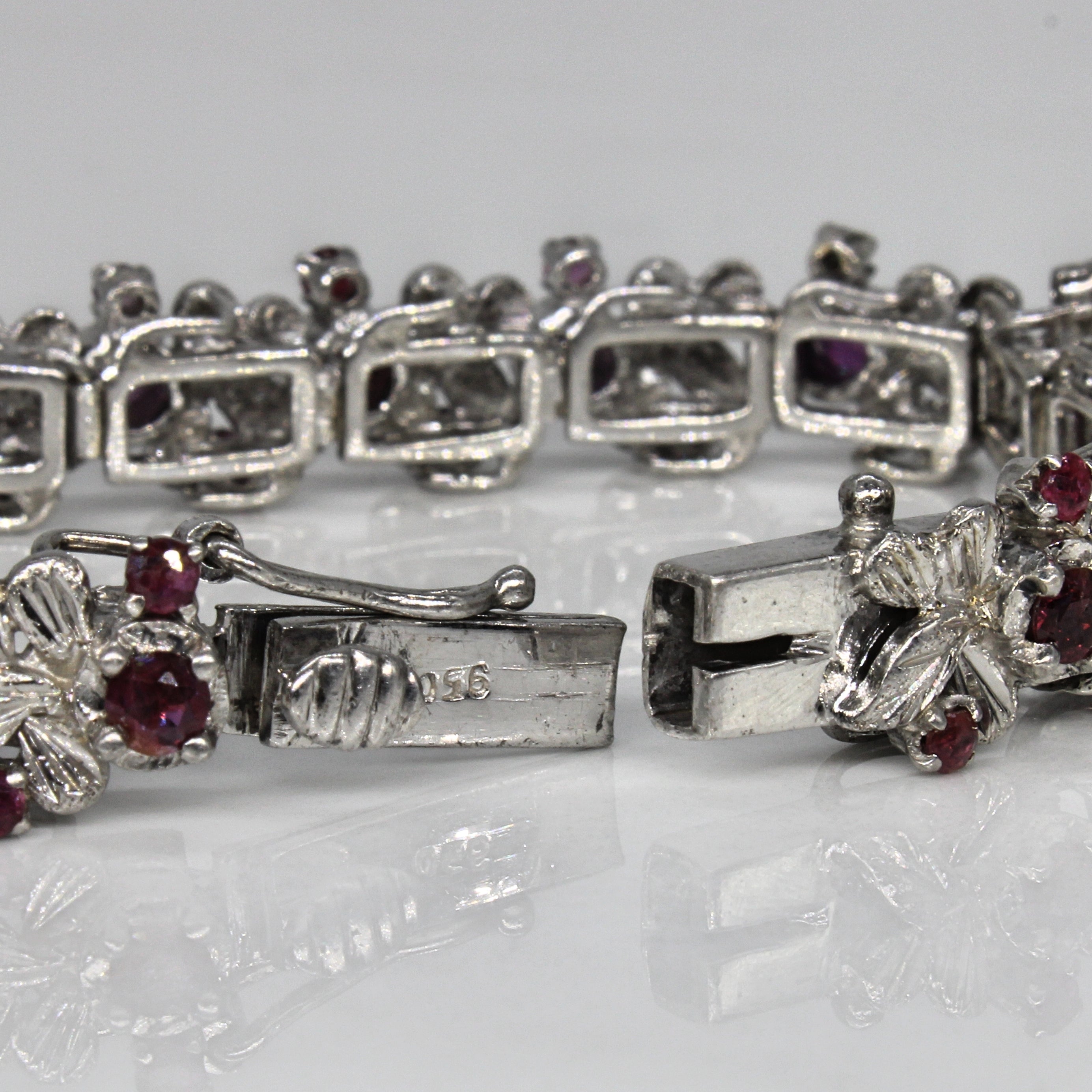 Floral Ruby Bracelet | 5.95ctw | 7" |