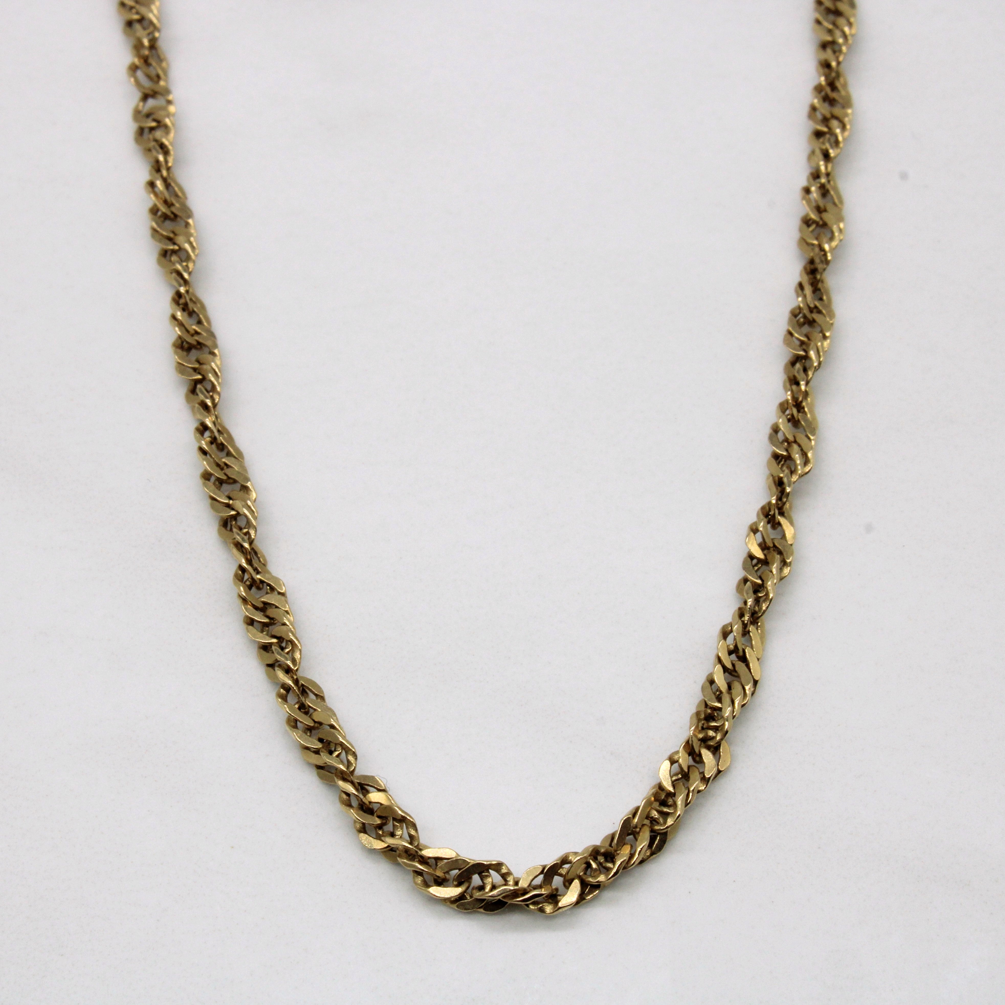 10k Yellow Gold Singapore Chain | 21" |